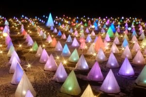 おとふけ十勝川白鳥まつり「彩凛華」の会場風景