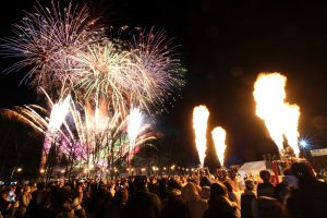 冬の花火大会の様子