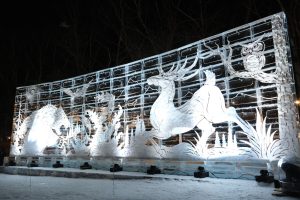 おびひろ氷まつりの会場風景